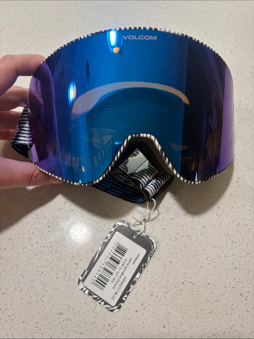 Volcom Blue Purple Mirrored Ski/Snowboard Goggles
